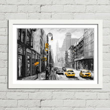 Load image into Gallery viewer, New York Street Yellow Taxi Sketch