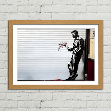 Load image into Gallery viewer, Banksy Lover Waiting with Flowers