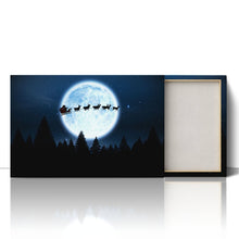Load image into Gallery viewer, Santa Flying Night Sky Reindeer Christmas Eve