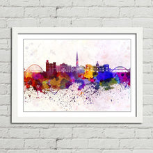 Load image into Gallery viewer, Newcastle Skyline Watercolour Paint