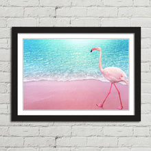 Load image into Gallery viewer, Pink Flamingo on Beach Aruba