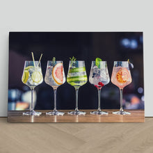 Load image into Gallery viewer, Gin in Wine Glasses on a Bar