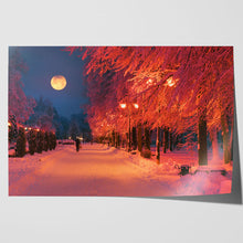 Load image into Gallery viewer, Park Evening Snow Winter Scene