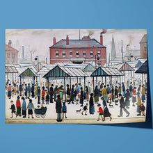 Load image into Gallery viewer, LS Lowry Market Scene Northern Town