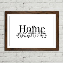 Load image into Gallery viewer, Home is our Happy Place Quote