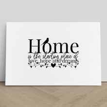 Load image into Gallery viewer, Home is Love, Hope, Dreams Quote