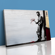 Load image into Gallery viewer, Banksy Lover Waiting with Flowers