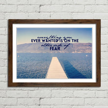 Load image into Gallery viewer, On the Other Side of Fear Motivational Quote