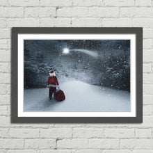 Load image into Gallery viewer, Santa with Sack Gifts Christmas Eve Snow