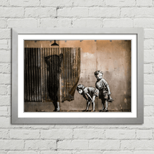 Load image into Gallery viewer, Boys Peeping Shower Woman Banksy Street Art