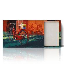 Load image into Gallery viewer, Vintage Bicycle with Flowers Oil Painting