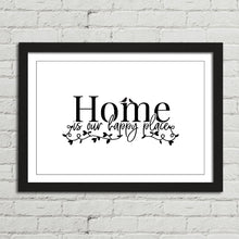Load image into Gallery viewer, Home is our Happy Place Quote