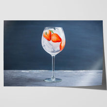 Load image into Gallery viewer, Gin Glass with Strawberry and Ice