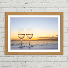 Load image into Gallery viewer, Wine Glasses at Sunset