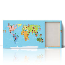 Load image into Gallery viewer, World Map Kids Preschool Nationalities