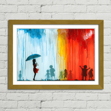 Load image into Gallery viewer, Umbrella Girl Banksy Children Inspired