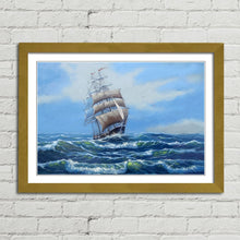 Load image into Gallery viewer, Sailing Ship Ocean Journey Oil Painting