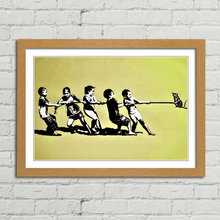 Load image into Gallery viewer, Banksy Blek Le Rat Inspired Tug of War