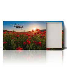 Load image into Gallery viewer, Spitfire over Poppy Field Sunset Remembrance