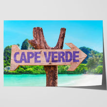 Load image into Gallery viewer, Cape Verde Wooden Beach Sign
