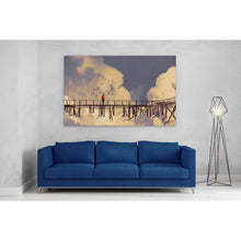 Load image into Gallery viewer, Man on Bridge with Birds Painting