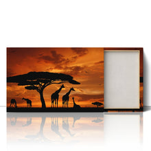 Load image into Gallery viewer, Giraffe Herd at Sunset