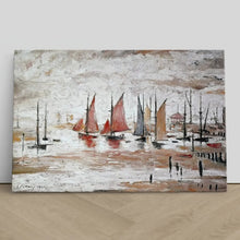 Load image into Gallery viewer, LS Lowry Sailing Boats Painting