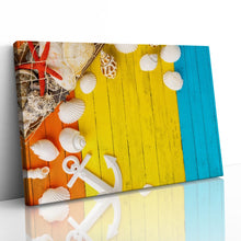 Load image into Gallery viewer, Colourful Wooden Background Sea Shells
