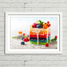 Load image into Gallery viewer, Slice of Rainbow Cake