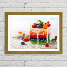 Load image into Gallery viewer, Slice of Rainbow Cake