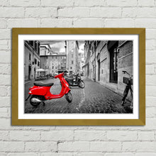 Load image into Gallery viewer, Red Scooter Bike in Rome