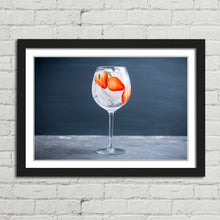 Load image into Gallery viewer, Gin Glass with Strawberry and Ice