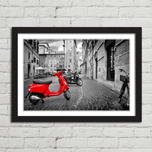 Load image into Gallery viewer, Red Scooter Bike in Rome