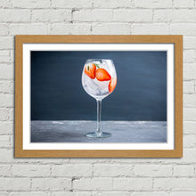 Load image into Gallery viewer, Gin Glass with Strawberry and Ice