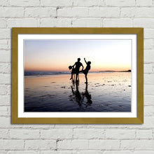 Load image into Gallery viewer, Children Playing on Beach Silhouette
