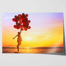 Load image into Gallery viewer, Girl Jumping with Balloons