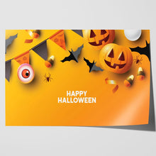 Load image into Gallery viewer, Jack-o'-Lantern Pumpkin and Bats Halloween
