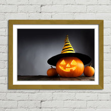 Load image into Gallery viewer, Spooky Pumpkin with Witch's Hat Halloween