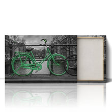 Load image into Gallery viewer, Green Bike on Bridge Amsterdam