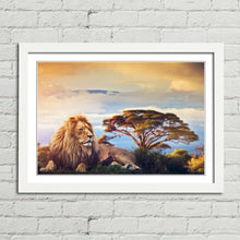 Load image into Gallery viewer, Lion near Mount Kilimanjaro