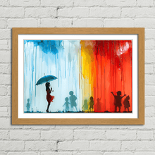 Load image into Gallery viewer, Umbrella Girl Banksy Children Inspired