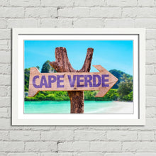 Load image into Gallery viewer, Cape Verde Wooden Beach Sign
