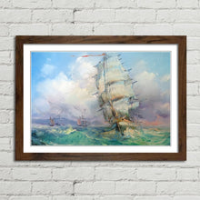 Load image into Gallery viewer, Galleon on the Ocean Oil Painting
