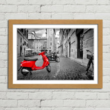 Load image into Gallery viewer, Red Scooter Bike in Rome