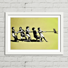 Load image into Gallery viewer, Banksy Blek Le Rat Inspired Tug of War
