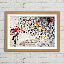 Load image into Gallery viewer, Butterfly Brains Banksy Girl