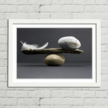 Load image into Gallery viewer, Feather and Stone Balance
