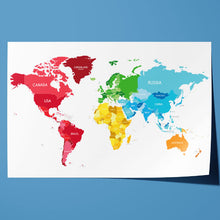Load image into Gallery viewer, World Map Countries Continents Political