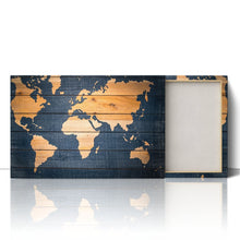 Load image into Gallery viewer, World Map Wood Effect Oceans
