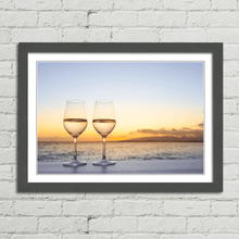 Load image into Gallery viewer, Wine Glasses at Sunset